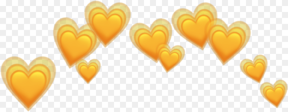 Yellow Heartcrownemojilol Yellow Heart Crown Free Transparent Png
