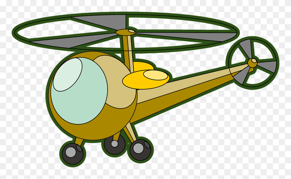 Yellow Helicopter Clipart, Aircraft, Vehicle, Transportation, Machine Free Transparent Png