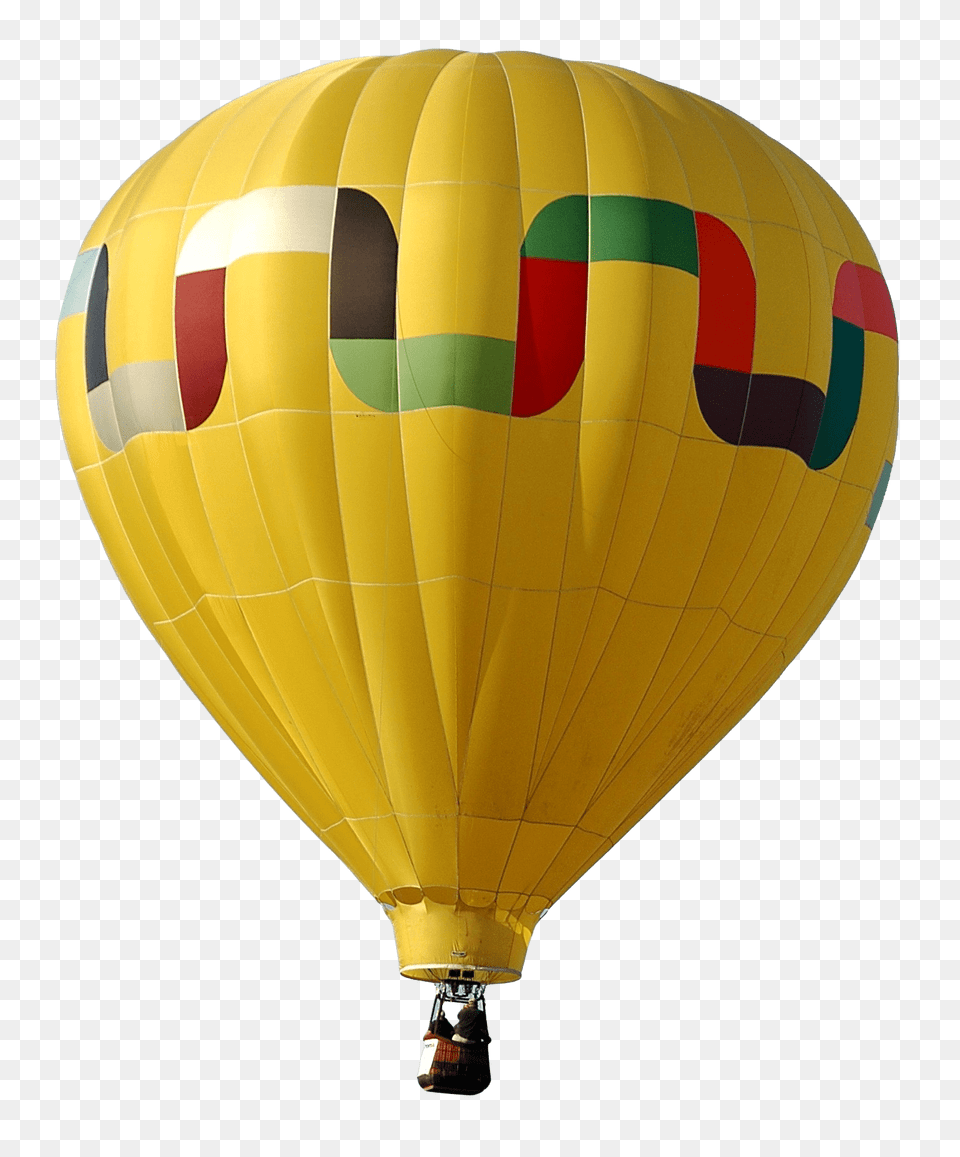 Yellow Hot Air Balloon, Aircraft, Hot Air Balloon, Transportation, Vehicle Free Png