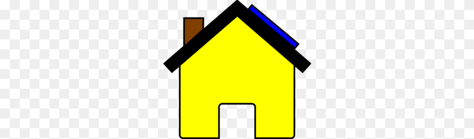 Yellow House And Solar Panel Clip Art, Dog House, Blackboard Png Image