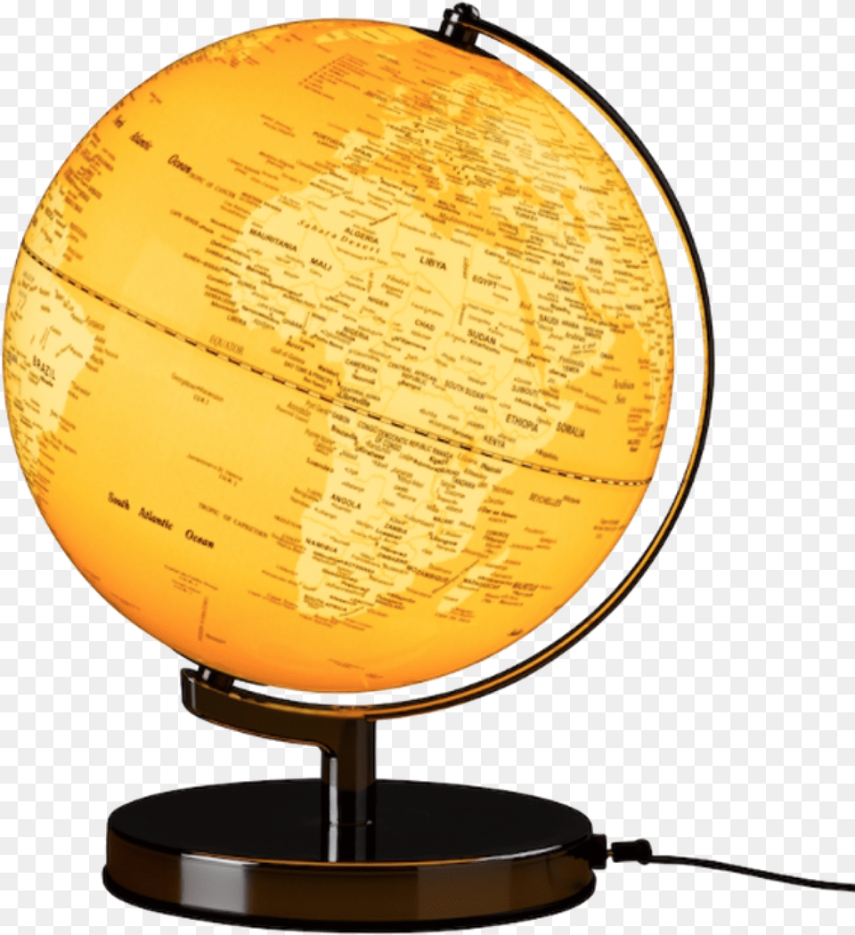 Yellow Illuminated World Globe Light Wild And Wolf Globe, Astronomy, Outer Space, Planet Free Transparent Png