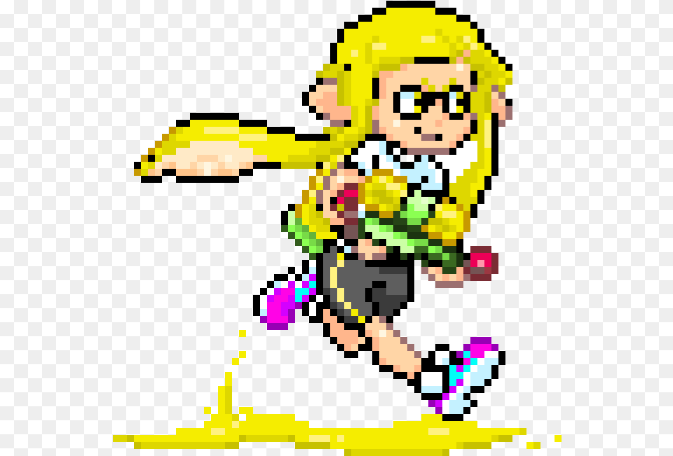Yellow Inkling Splatoon, Outdoors Free Png Download