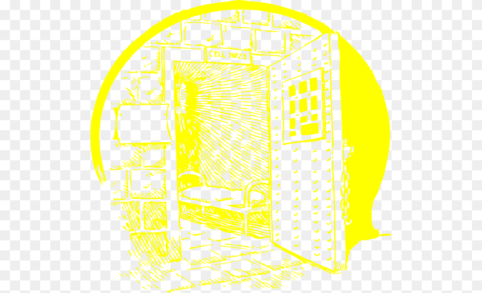 Yellow Jail Cell, Furniture, Art, Home Decor Free Png