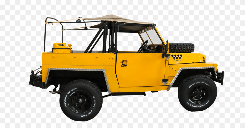 Yellow Jeep, Car, Transportation, Vehicle, Machine Png Image