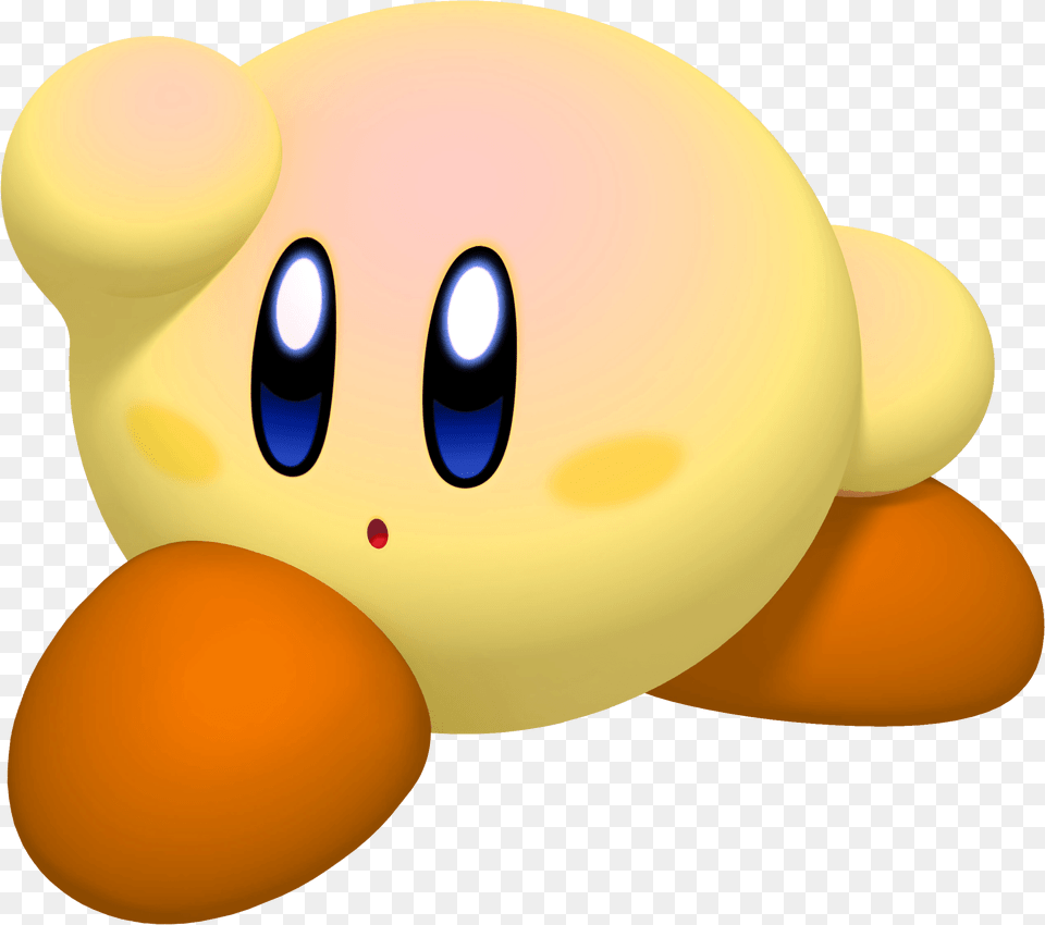 Yellow Kirby Kirby Yellow, Plush, Toy Free Transparent Png