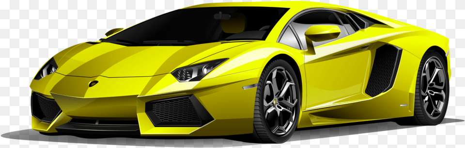 Yellow Lamborghini Wall Decal Removable Repositionable Orange Sports Car Racing Birthday Lamborghini Banner, Alloy Wheel, Vehicle, Transportation, Tire Free Png