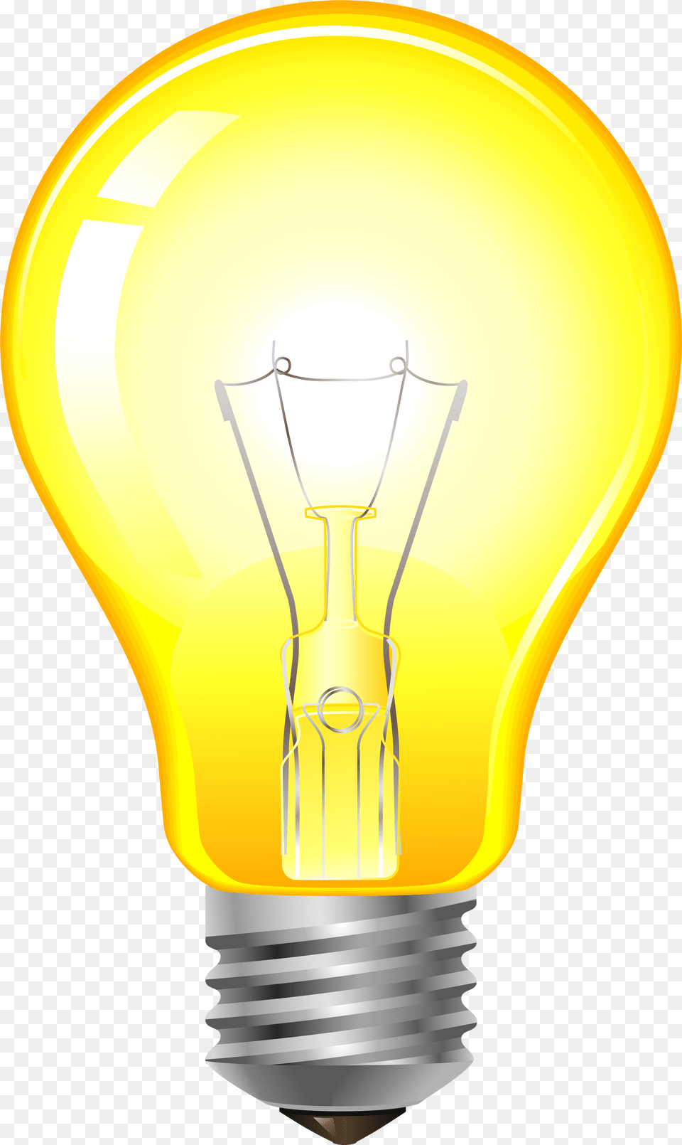 Yellow Light Bulb Clip Art Paper Lantern, Lightbulb Free Transparent Png