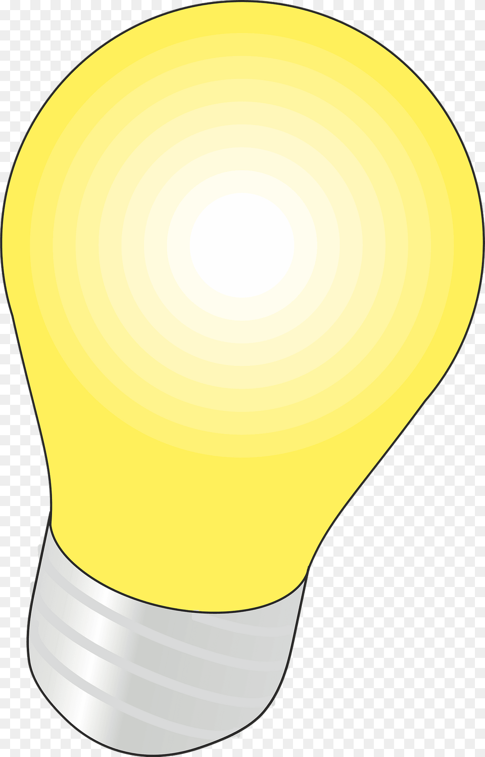 Yellow Light Bulb Clipart, Lightbulb Png