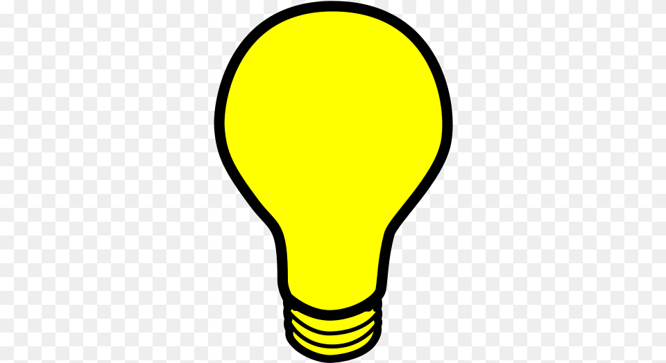 Yellow Light Bulb Svg Vector Clip Art Light Bulb Clip Art, Lightbulb, Astronomy, Moon, Nature Free Png