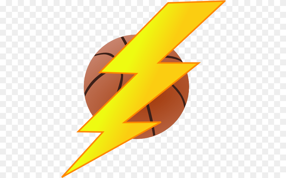 Yellow Lightning Bolt Clipart Basketball Thunder Logo Design, Rocket, Weapon Free Transparent Png