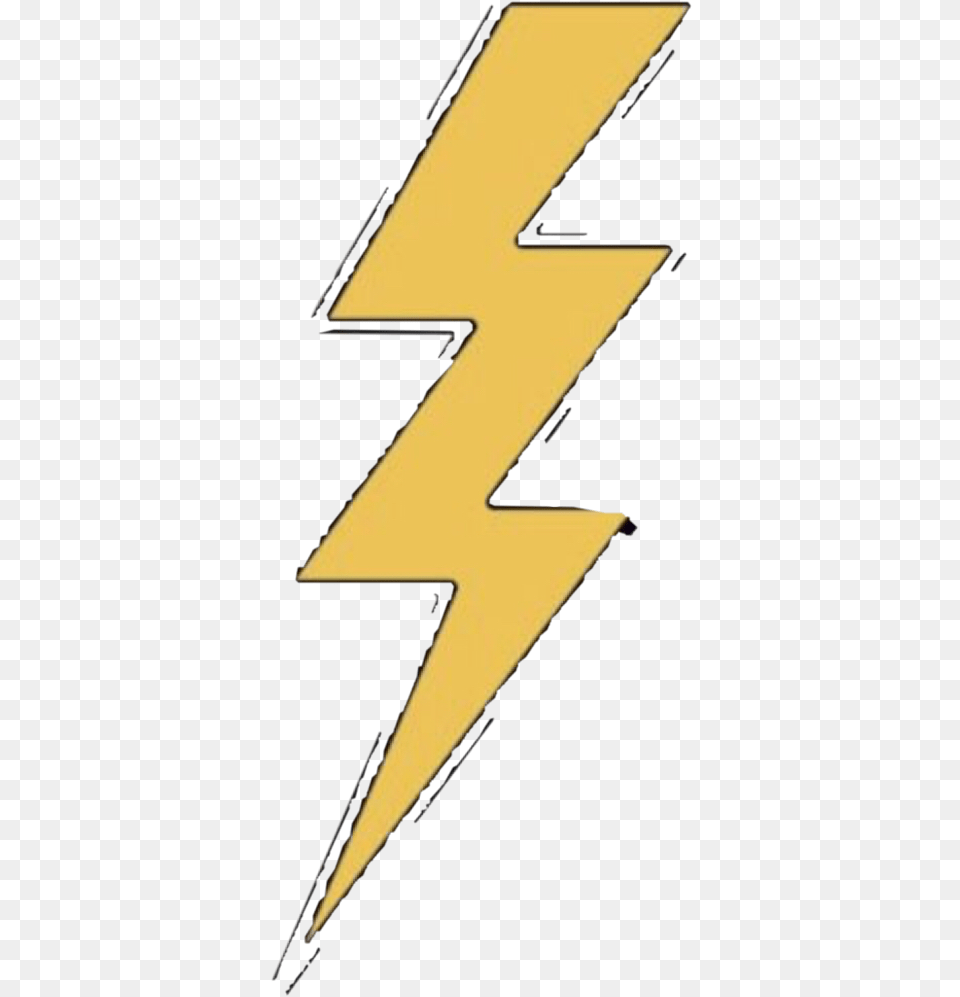Yellow Lightning Bolt Vsco Stickers Cartoon Overlay Vsco Stickers, Logo, Symbol, Aircraft, Airplane Free Png Download