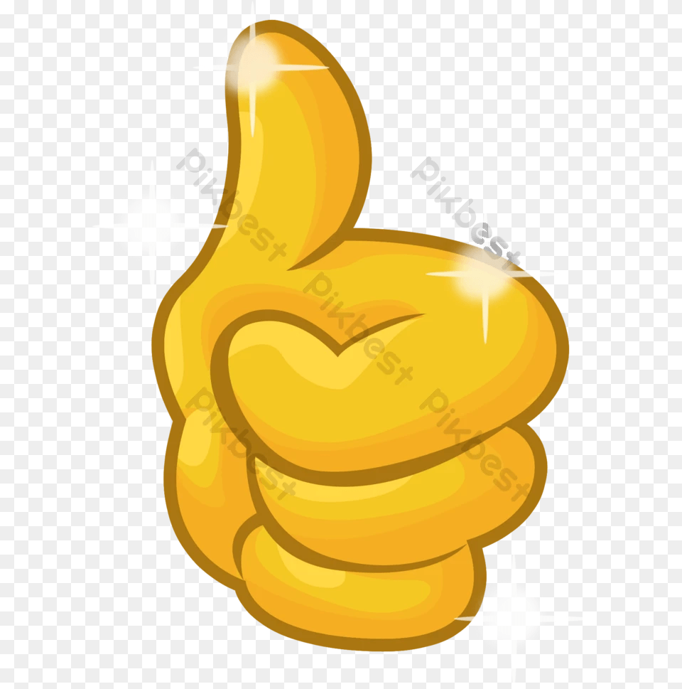 Yellow Like Icon Transparent Sign Language, Produce, Banana, Food, Fruit Free Png Download