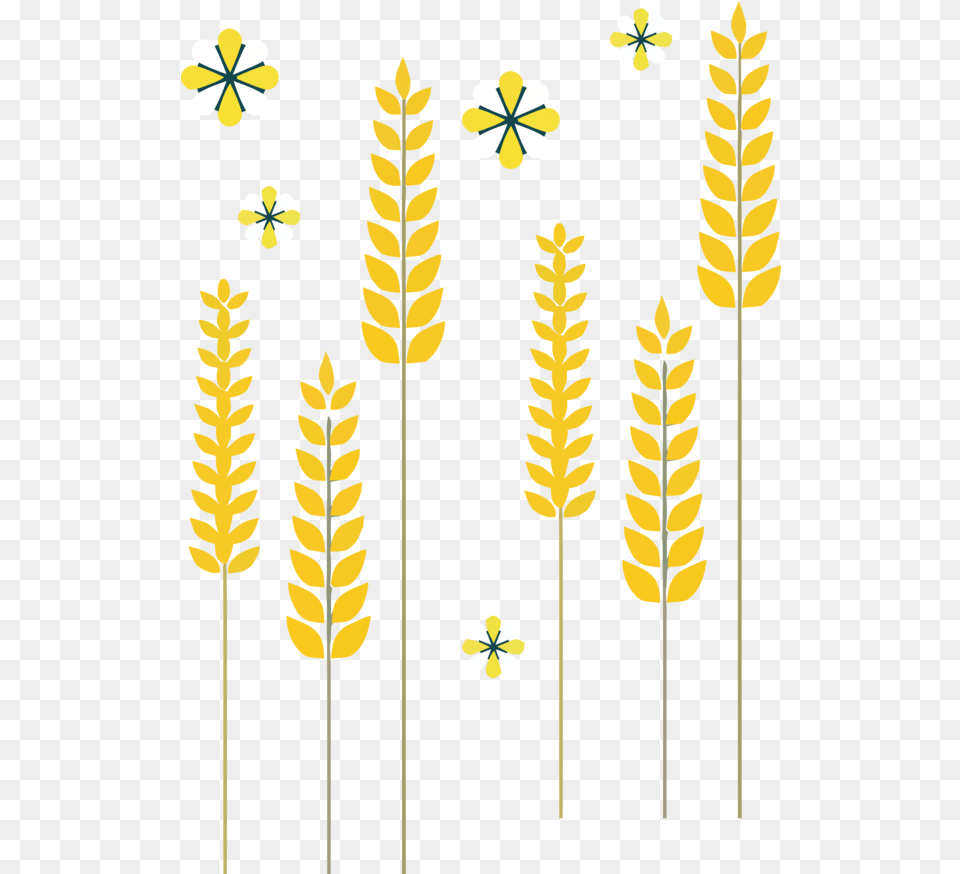 Yellow Line Plant For Thai Pongal Illustration, Pattern, Art, Floral Design, Graphics Png Image