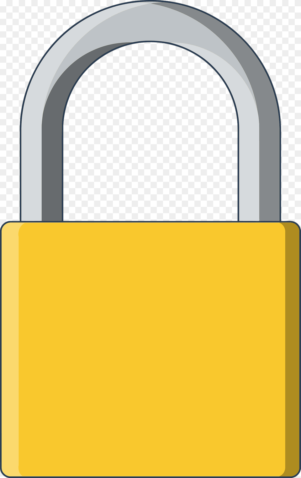 Yellow Locked Padlock Clipart, Lock Free Transparent Png
