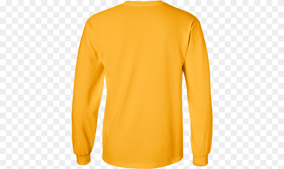 Yellow Long Sleeve Shirt Back, Clothing, Long Sleeve, Coat Png Image