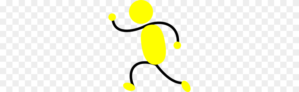 Yellow Man Running Left Clip Art, Astronomy, Moon, Nature, Night Png Image