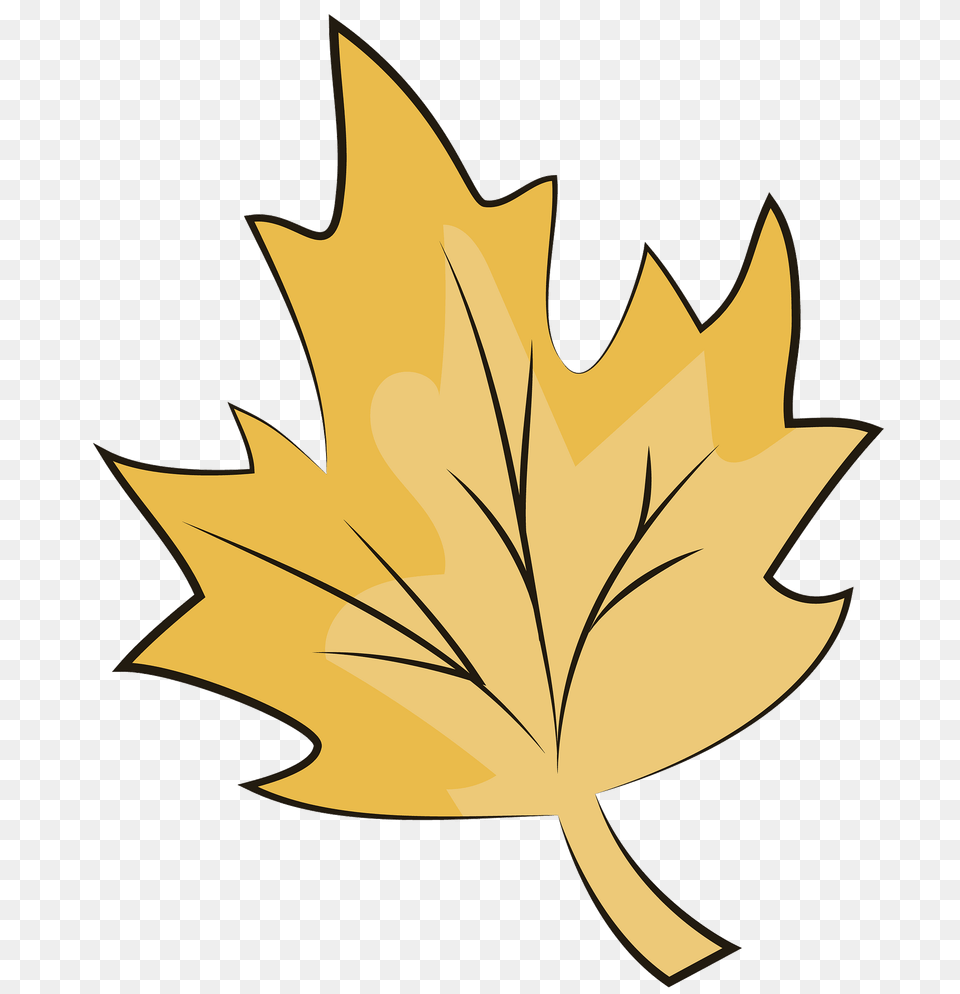 Yellow Maple Leaf Clipart, Maple Leaf, Plant, Tree, Animal Free Transparent Png