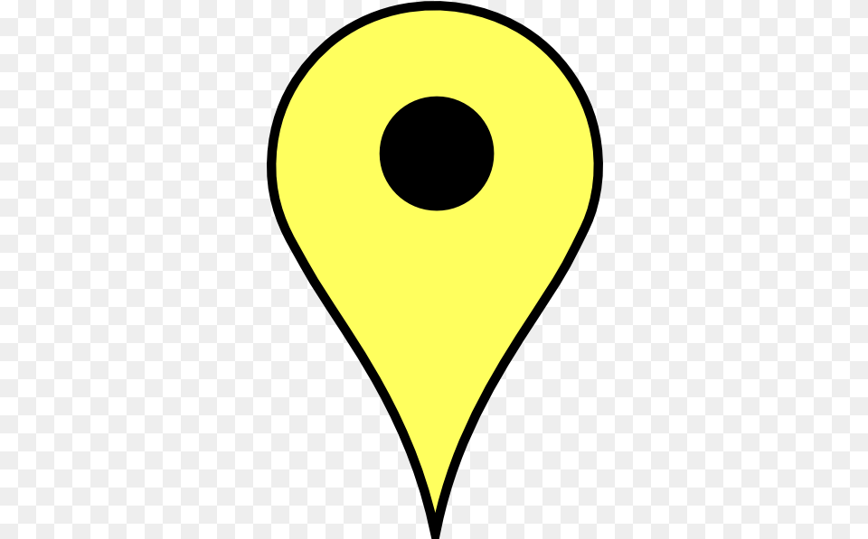 Yellow Marker Black Border Clip Art Google Maps Yellow Map Pin Yellow Background, Astronomy, Moon, Nature, Night Free Transparent Png