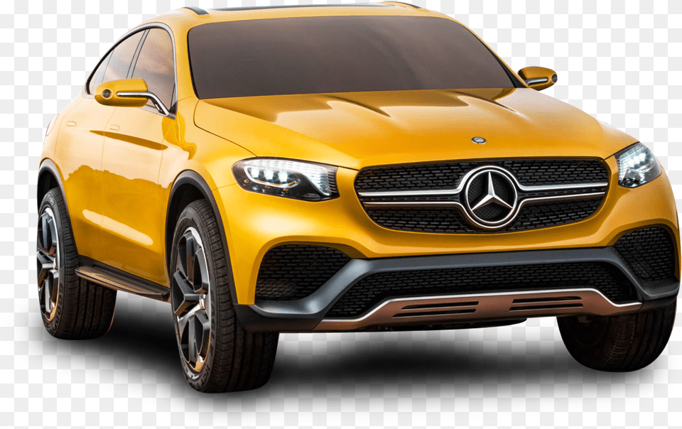 Yellow Mercedes Benz Glc Coupe Car Image Mercedes Glb Coupe 2019, Vehicle, Transportation, Suv, Wheel Free Transparent Png