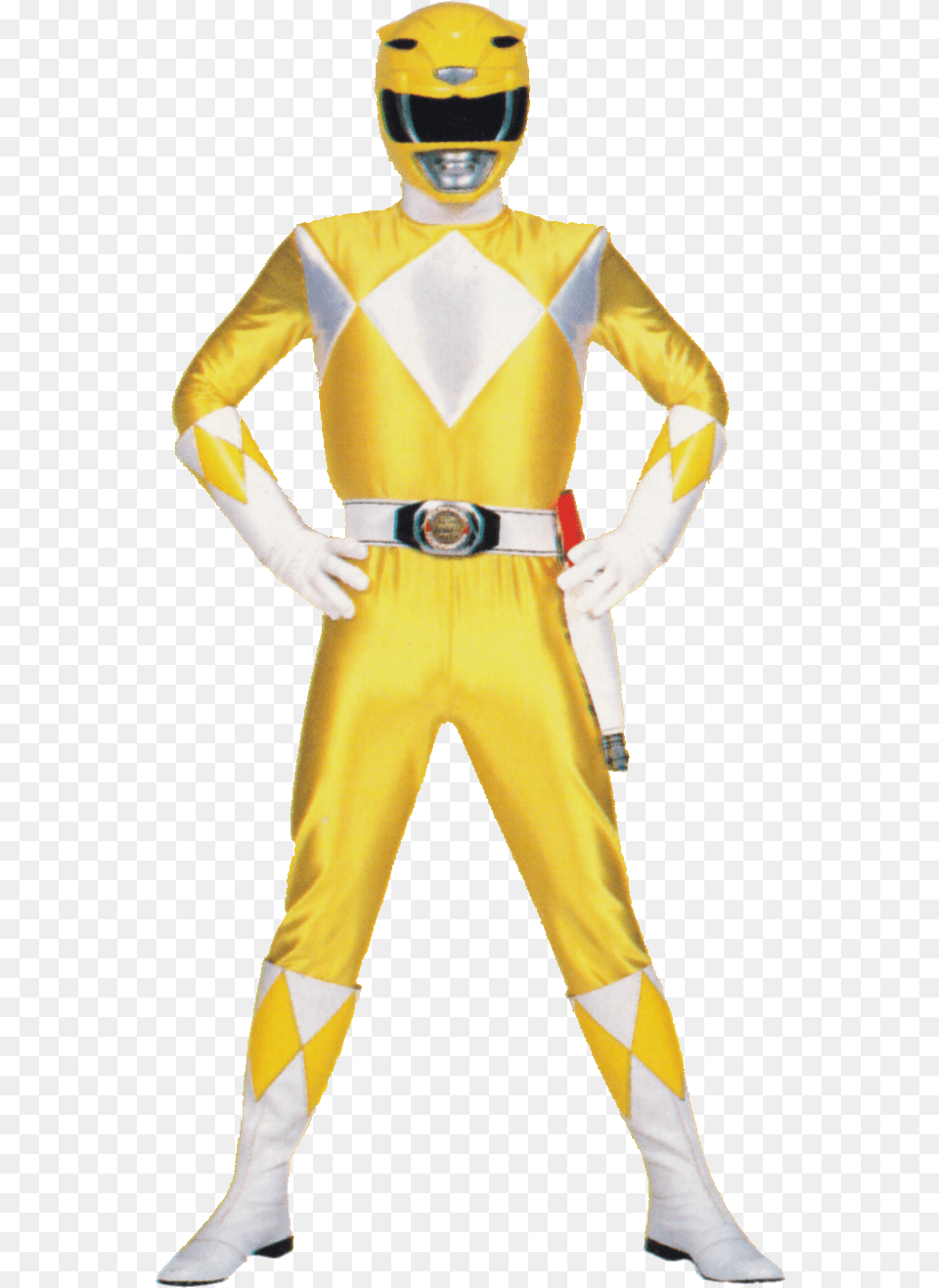 Yellow Mighty Morphin Power Ranger, Adult, Clothing, Costume, Male Free Png Download