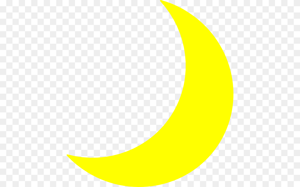 Yellow Moon Clip Art At Clker Com Vector Clip Art Online Yellow Crescent Moon Clipart, Astronomy, Nature, Night, Outdoors Free Png Download