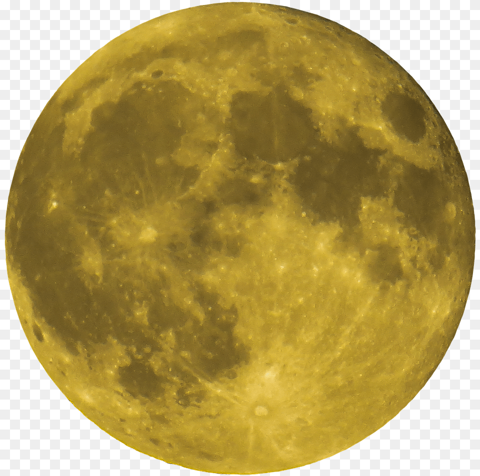 Yellow Moon Yellow Full Moon Transparent, Astronomy, Full Moon, Nature, Night Free Png Download