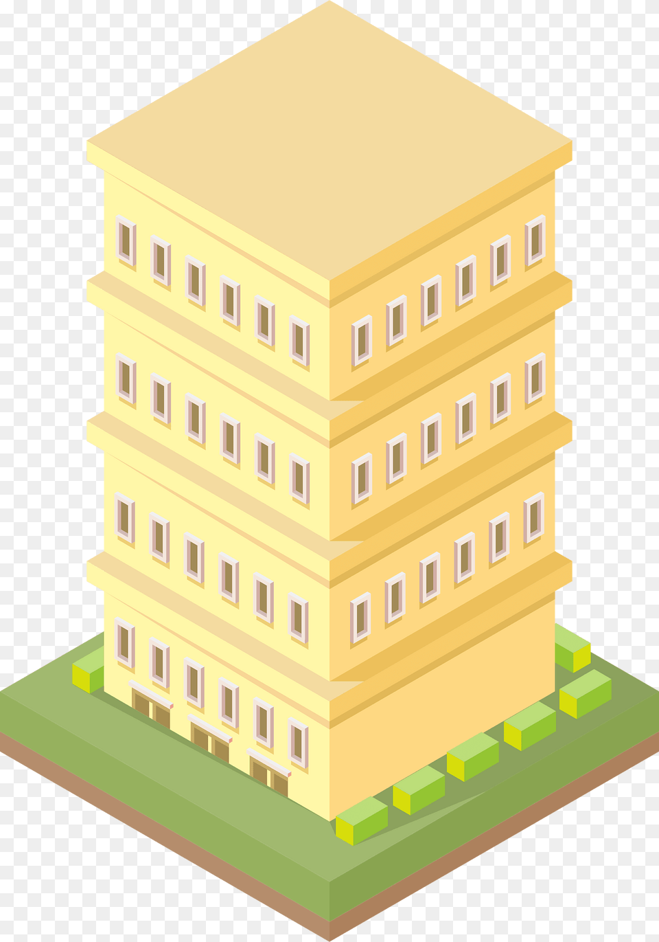 Yellow Multistorey House Clipart, Architecture, Building, City, High Rise Png