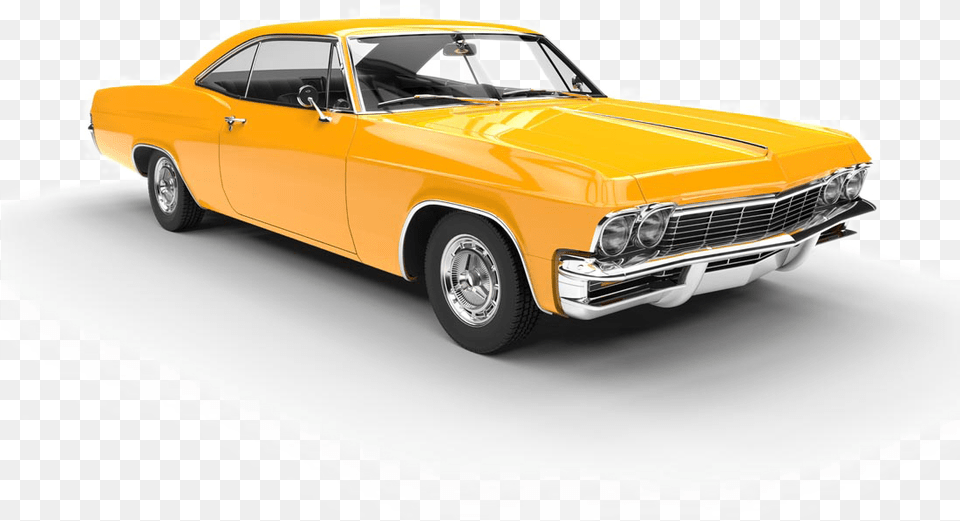 Yellow Muscle Car Classic Car Clipart, Sedan, Transportation, Vehicle, Coupe Png