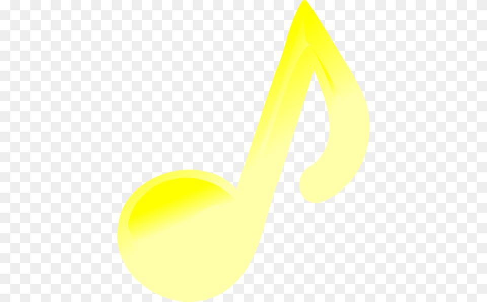Yellow Music Note Clip Arts For Web, Cutlery, Spoon, Kitchen Utensil, Ladle Free Png Download