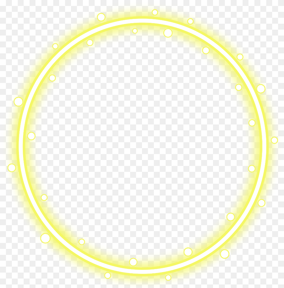 Yellow Neon Circle Circle Free Png Download