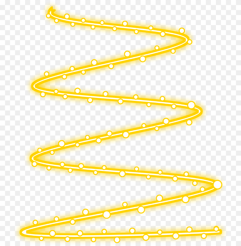 Yellow Neon Line, Spiral, Coil, Light Free Png Download