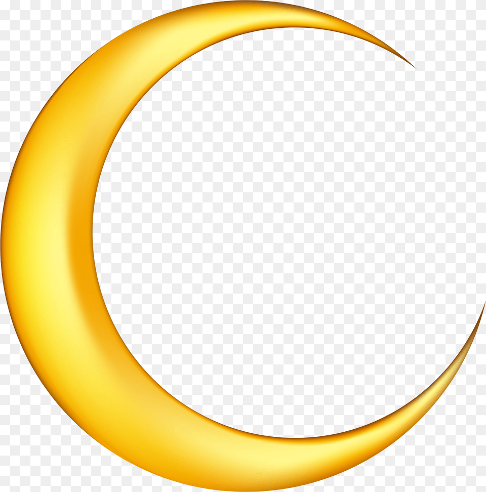 Yellow New Clip Moon Clip Art, Nature, Night, Outdoors, Astronomy Free Png Download