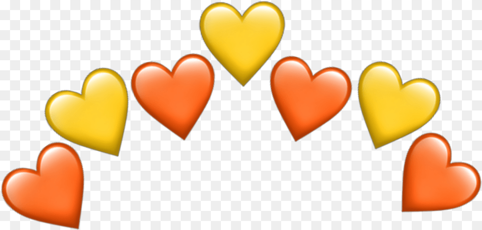 Yellow Orange Yellowheart Sticker Girly, Heart Free Transparent Png