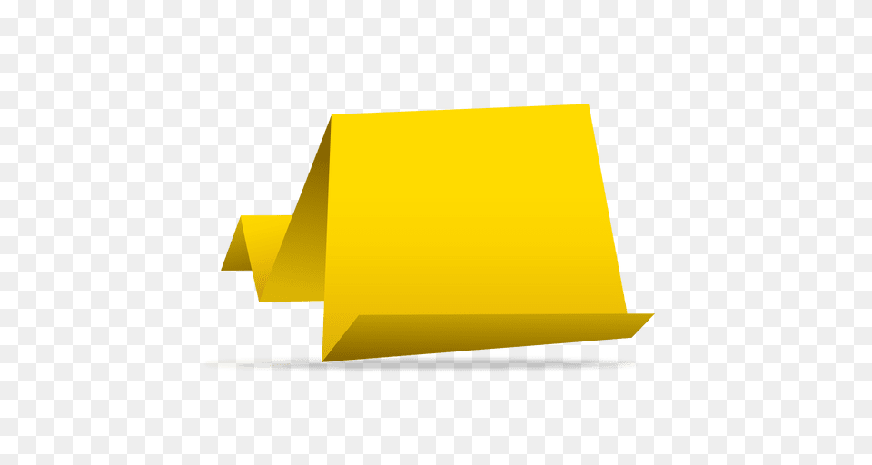 Yellow Origami Paper Banner, Bulldozer, Machine Free Transparent Png