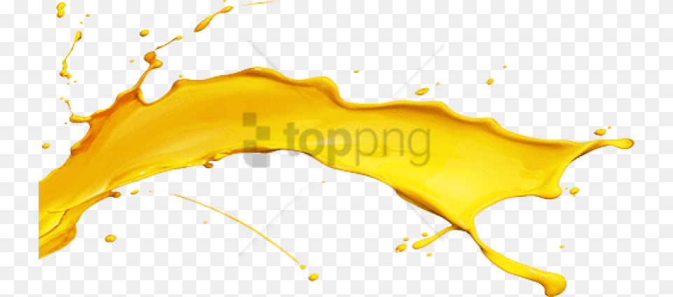 Yellow Paint Splash Image With Transparent Illustration, Appliance, Beverage, Blow Dryer, Device Free Png Download