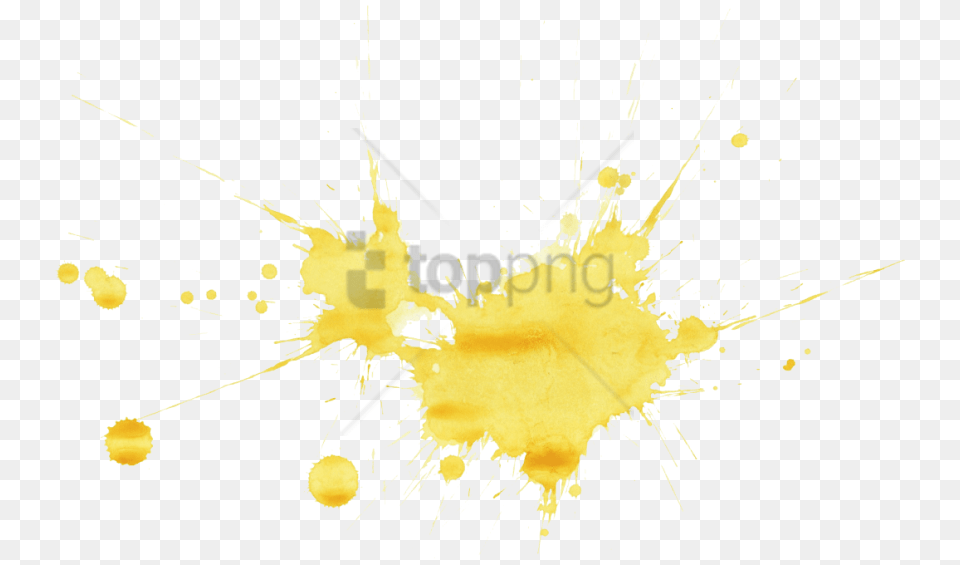 Yellow Paint Splash Image With Orb Weaver Spider, Flare, Light, Stain Free Transparent Png