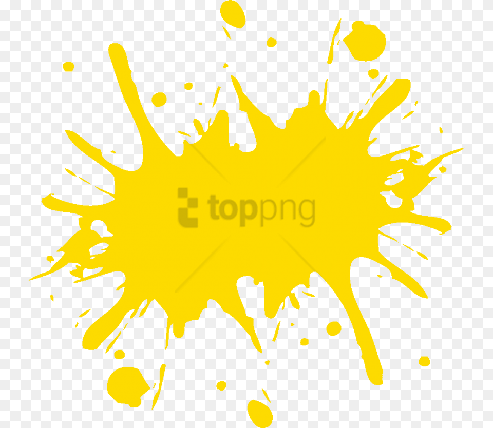 Yellow Paint Splash Single Paint Splatter Design, Beverage, Juice, Orange Juice, Stain Free Png Download