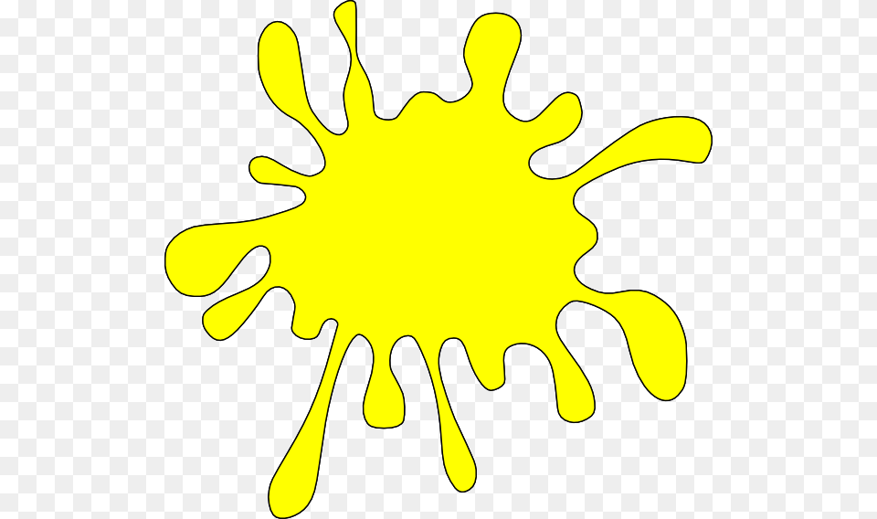 Yellow Paint Splash Yellow Paint Splat Clip Art, Plant, Pollen, Stain, Flower Free Png Download