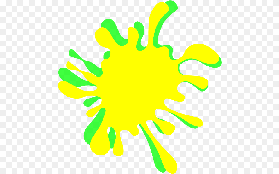 Yellow Paint Splatter Clip Art Splatter Green Paint, Plant, Pollen, Light, Flower Free Png