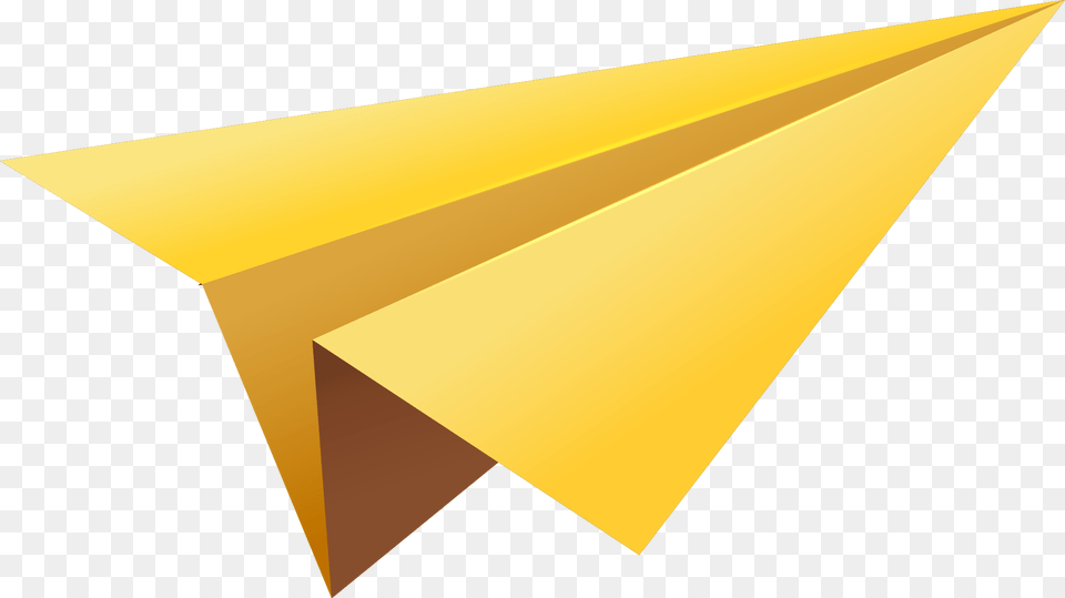 Yellow Paper Plane Image Free Png Download