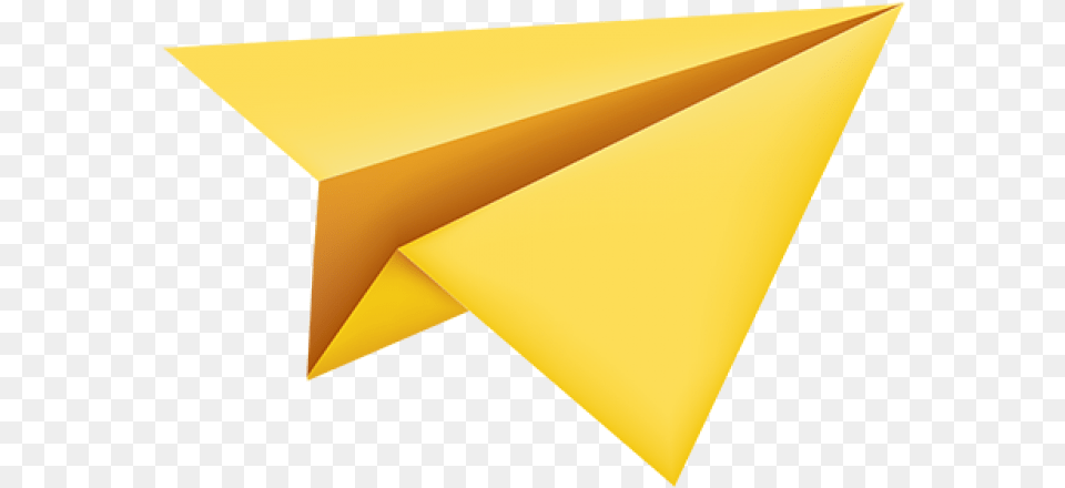 Yellow Paper Plane Yellow Paper Plane Free Png