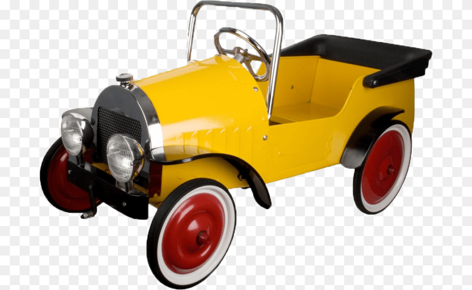 Yellow Pedal Car Image Toy Car, Machine, Wheel, Transportation, Vehicle Free Png Download