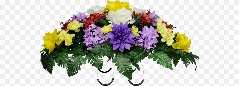 Yellow Peony Purple Dahlia Mix Funeral Arrangements Flowers Grave, Flower, Flower Arrangement, Flower Bouquet, Plant Free Png
