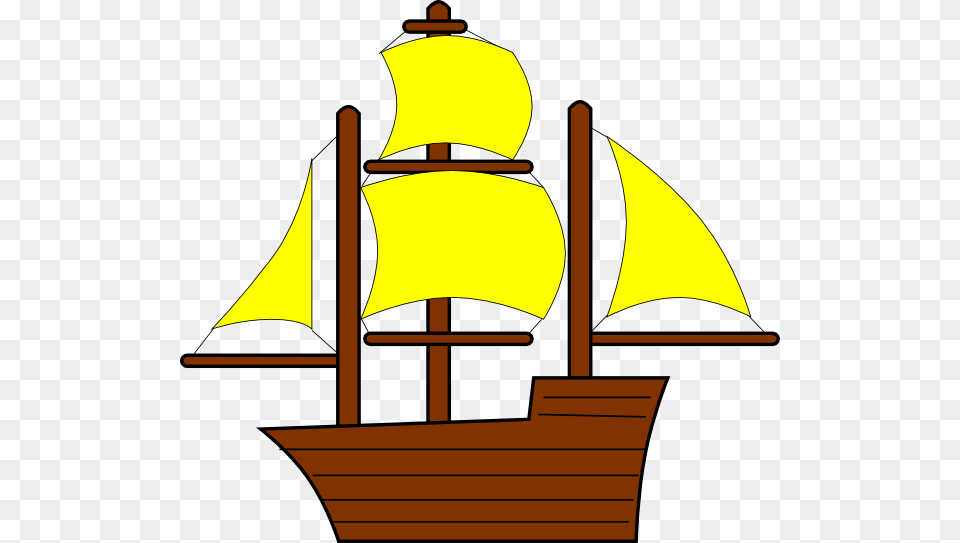 Yellow Pirate Clip Art, Boat, Sailboat, Transportation, Vehicle Free Png