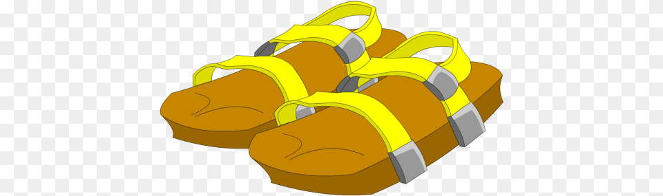 Yellow Piwi Sandals Thumbnail, Clothing, Sandal, Footwear, Lifejacket Png