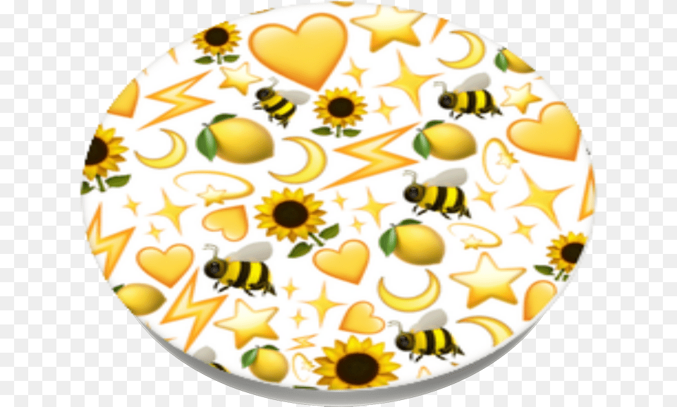 Yellow Popsocket Emoji, Animal, Invertebrate, Insect, Bee Png