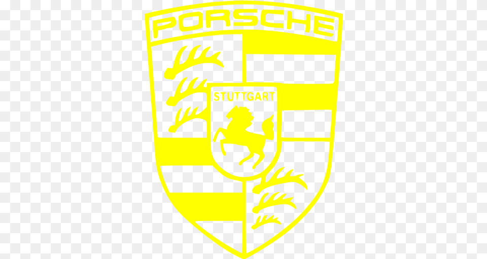 Yellow Porsche Icon Yellow Car Logo Icons Yellow Car Logo, Emblem, Symbol Png