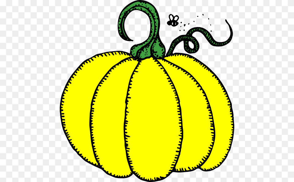 Yellow Pumpkin Clip Art At Clker Pumpkin Clip Art, Food, Fruit, Plant, Produce Free Png