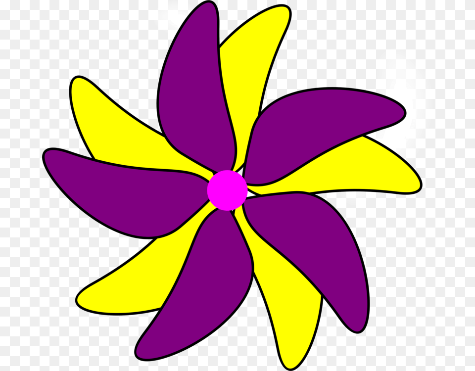 Yellow Purple Flower Green Computer Icons, Plant, Petal, Daisy, Art Free Transparent Png
