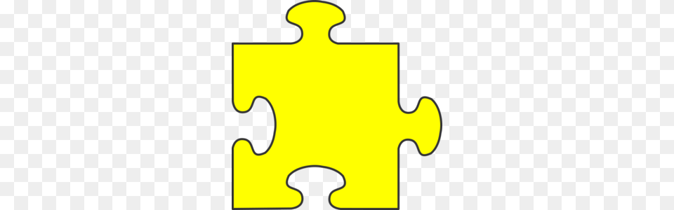 Yellow Puzzle Piece Clip Art, Game, Jigsaw Puzzle Free Png
